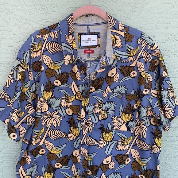 Ditch Plains Sz XL Pineapple Island Button Down - Picture 4 of 14